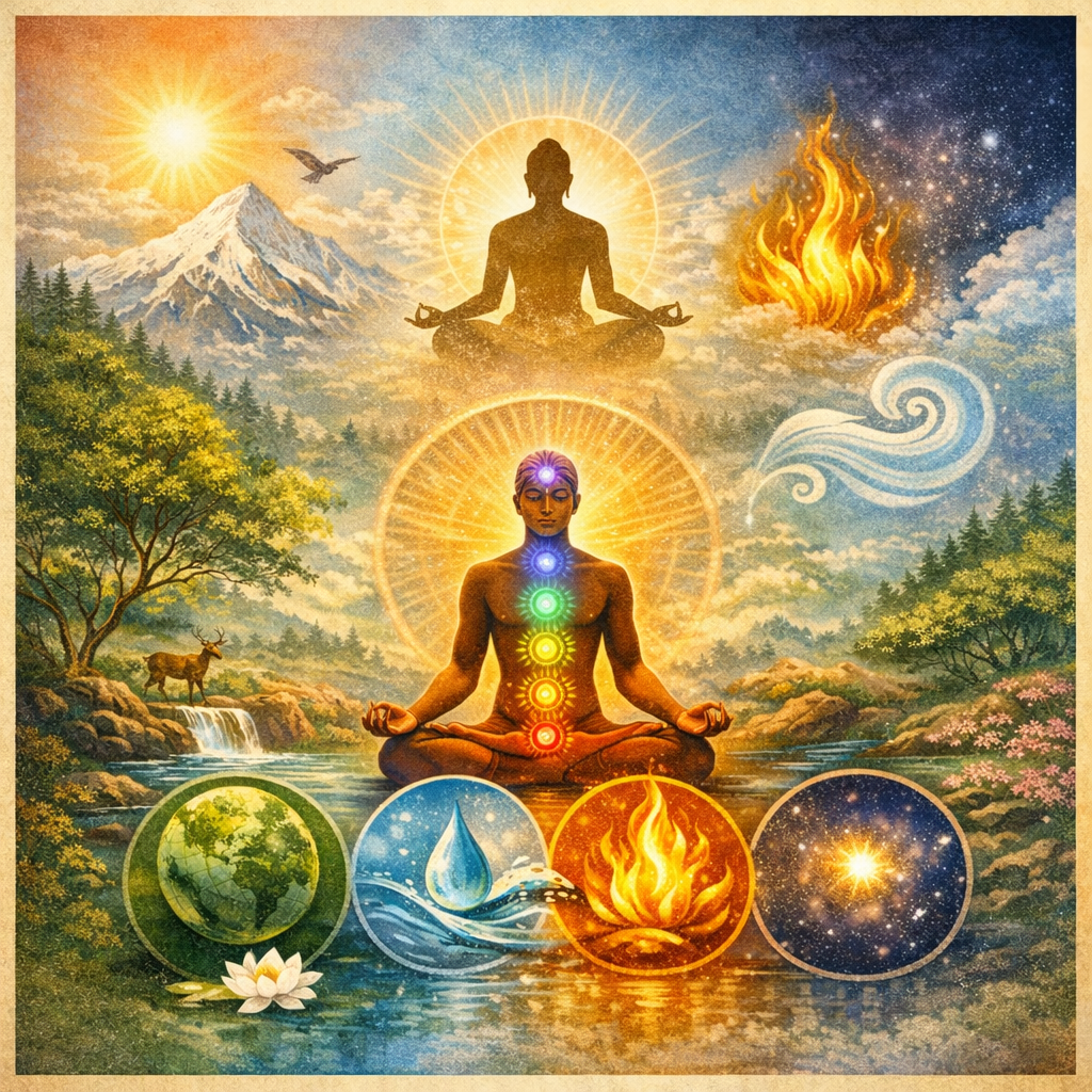 पंचतत्वों का संतुलन ही आत्मिक शांति का द्वार है